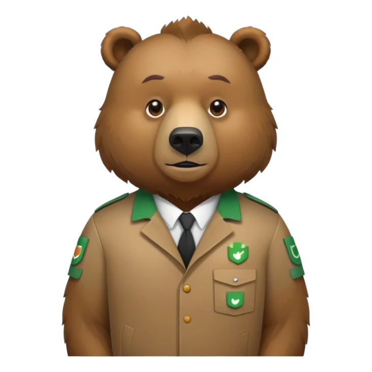 Un oso grizzly de repartidor de Uber eats  sticker