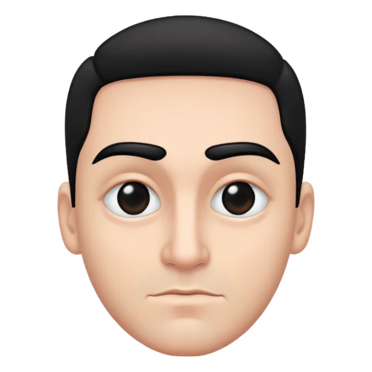 A man with black eyes and eyebrows is madly in love. sticker