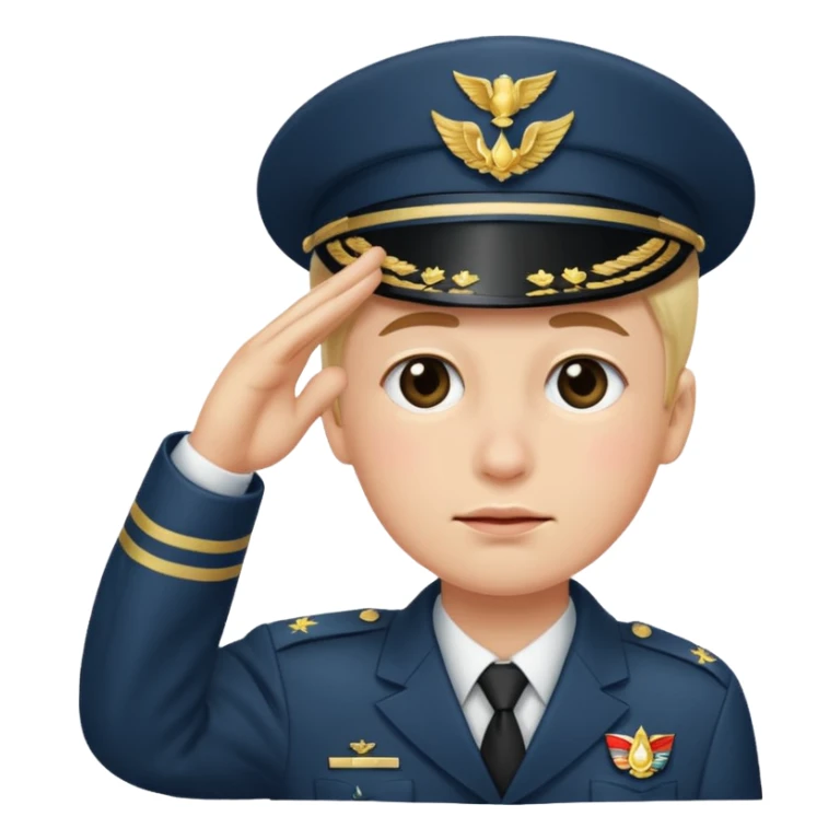 a combination of these two emojis: 🫡🥲 sticker