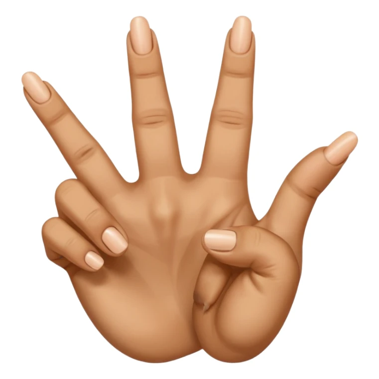 Manos con el dedo del medio y el anular cursados sticker