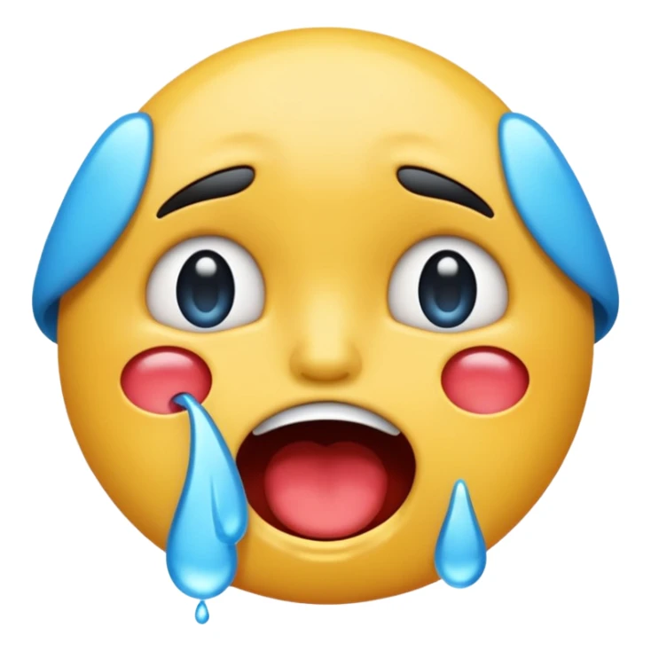 Super mega duper cry emoji, make it similar to this emoji: 😭  sticker