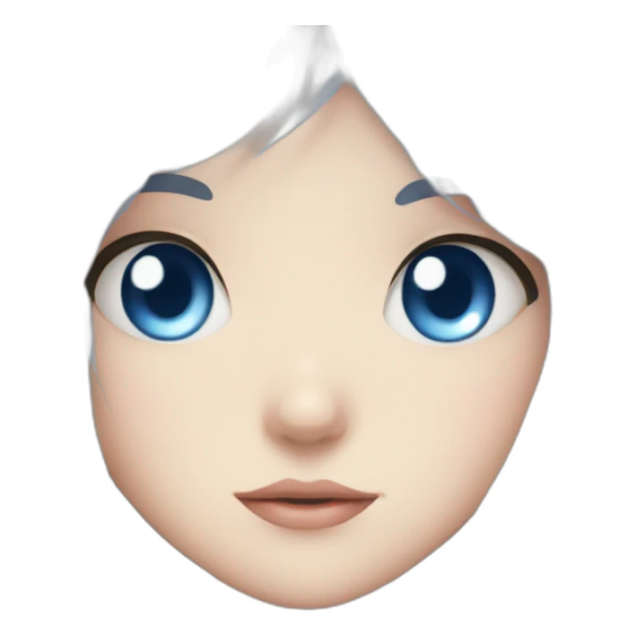 Cute anime girl blue eyed sticker