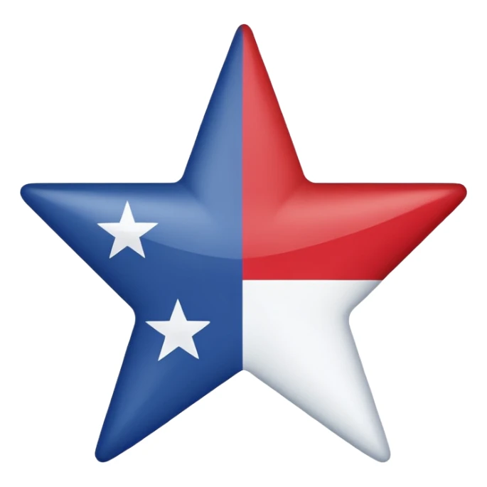 An emoji of the Texan flag sticker