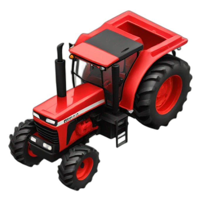 Tracteur rouge sticker