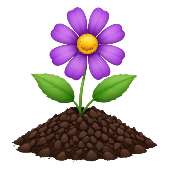 I wish there was soil instead of a flower pot. sticker