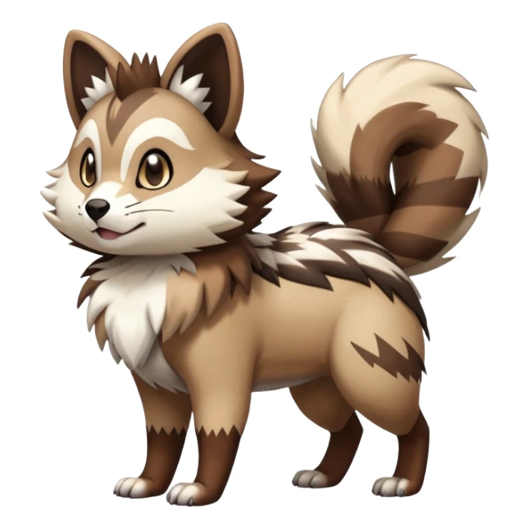  Zigzagoon-Furret-Rockruff-Hybrid (Full body) sticker