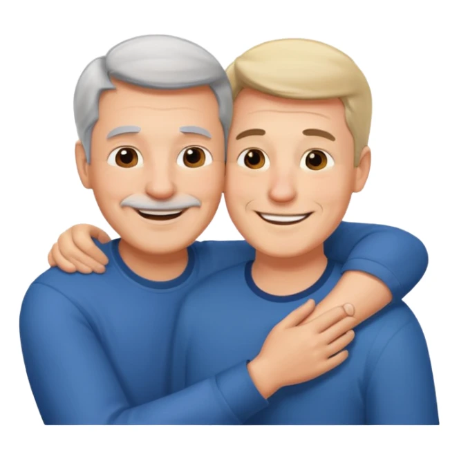 father-in-law and son-in-law hugging sticker