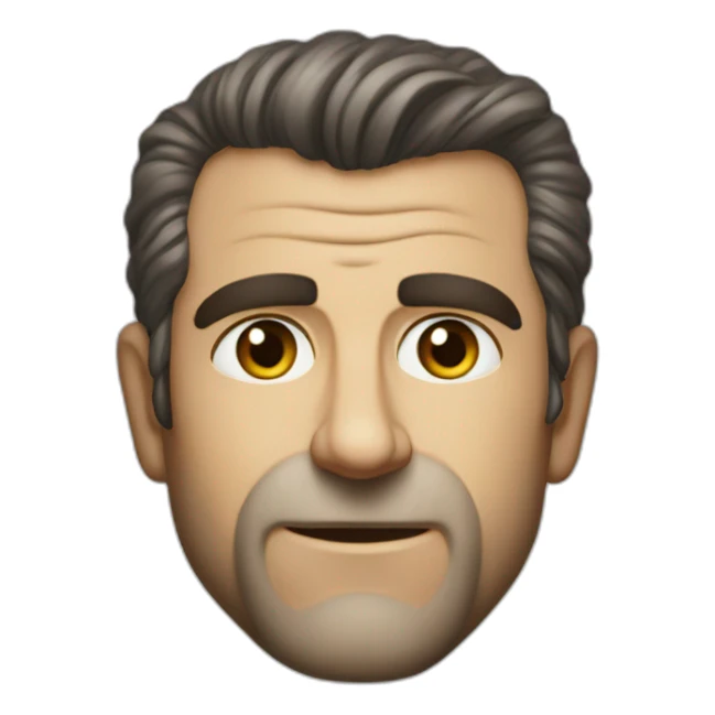 Young Mel Gibson portrait without smile sticker