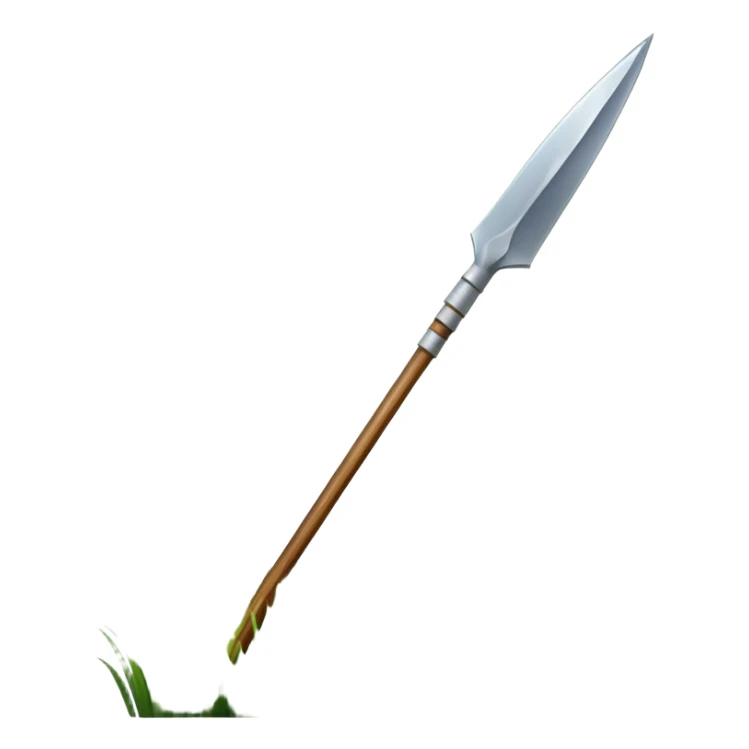 Javelin sticking out of a patch of grass  sticker