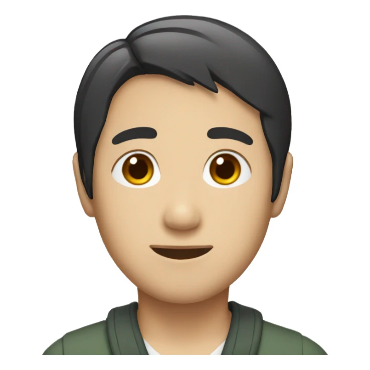 Japanese man with short black hair sticker
