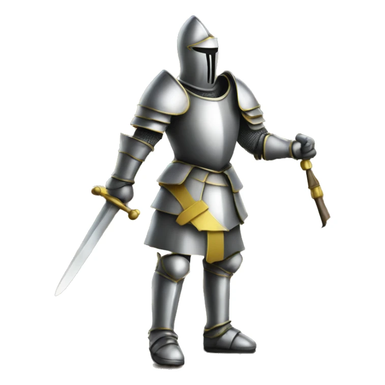 knight from chess background world with yellow sticker