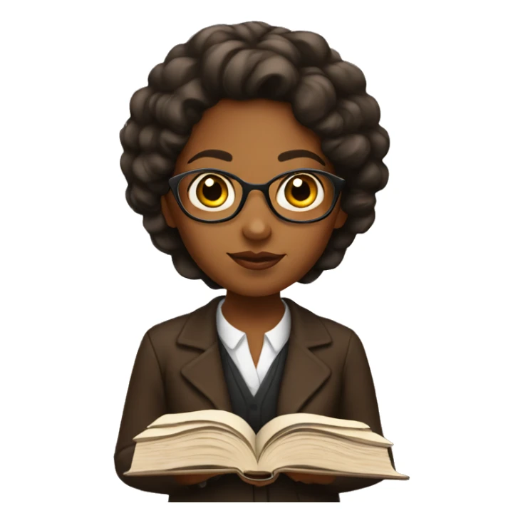 Brown girl with law book sticker