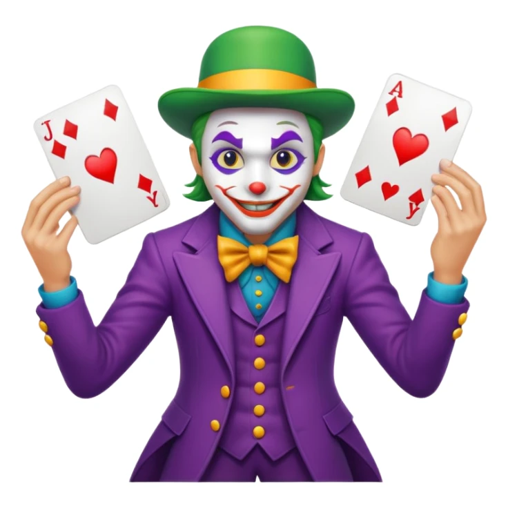 card joker spinning world sticker