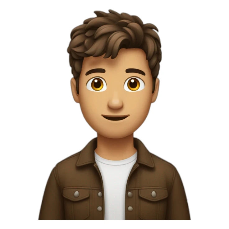 jeune homme cheveux bruns sticker