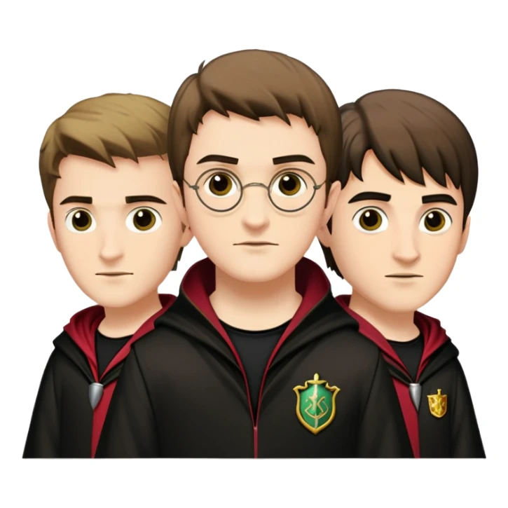 Harry Potter, Cedric Diggory, and Viktor Krum as Triwizard champions sticker