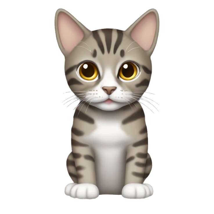 Grey and brown marl tabby sticker