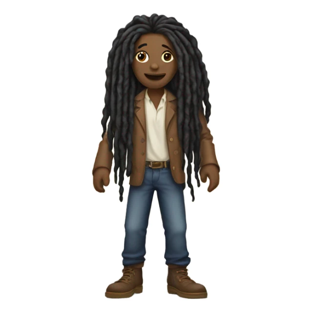 Flirty Light skin black person with dreads sticker