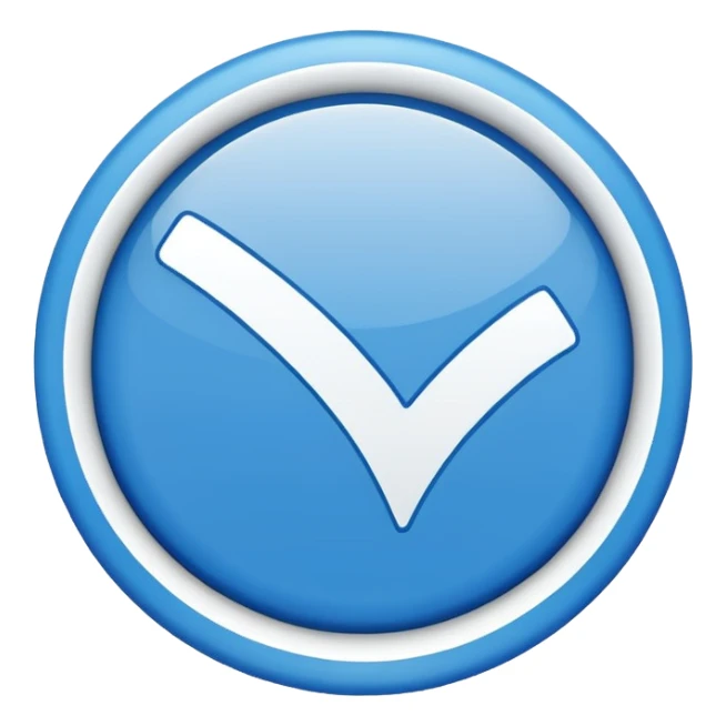  exactly similar to given image give me emoji,blue and white tick inside it sticker