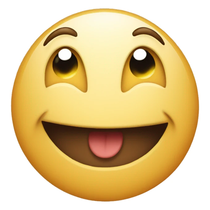 Shy emoji with smile sticker