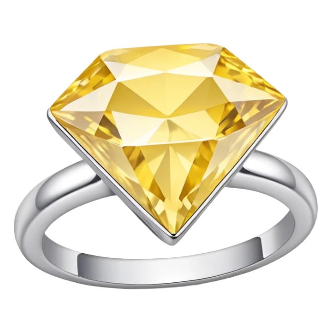 emoji diamond ring in a pastel yellow box  sticker