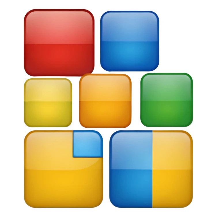 Microsoft logo (red square green square yellow and blue square) sticker