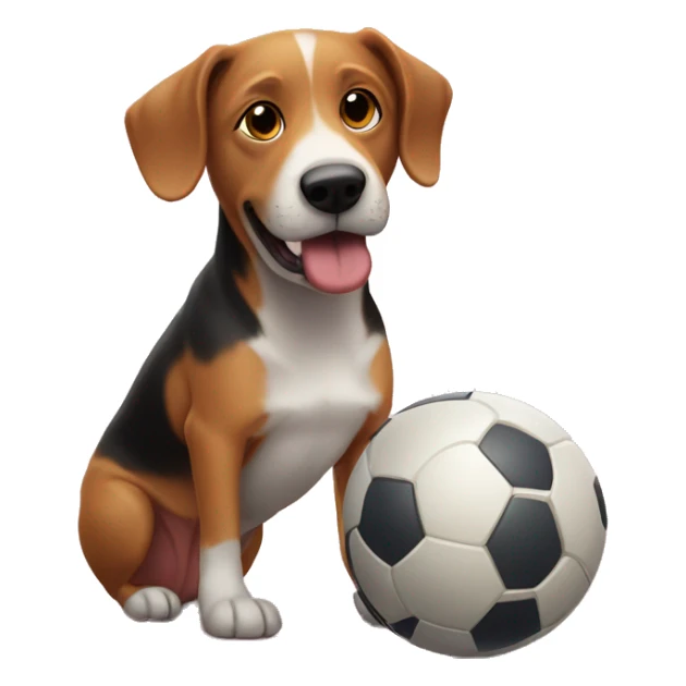 Un perro salchicha con una pelota sticker