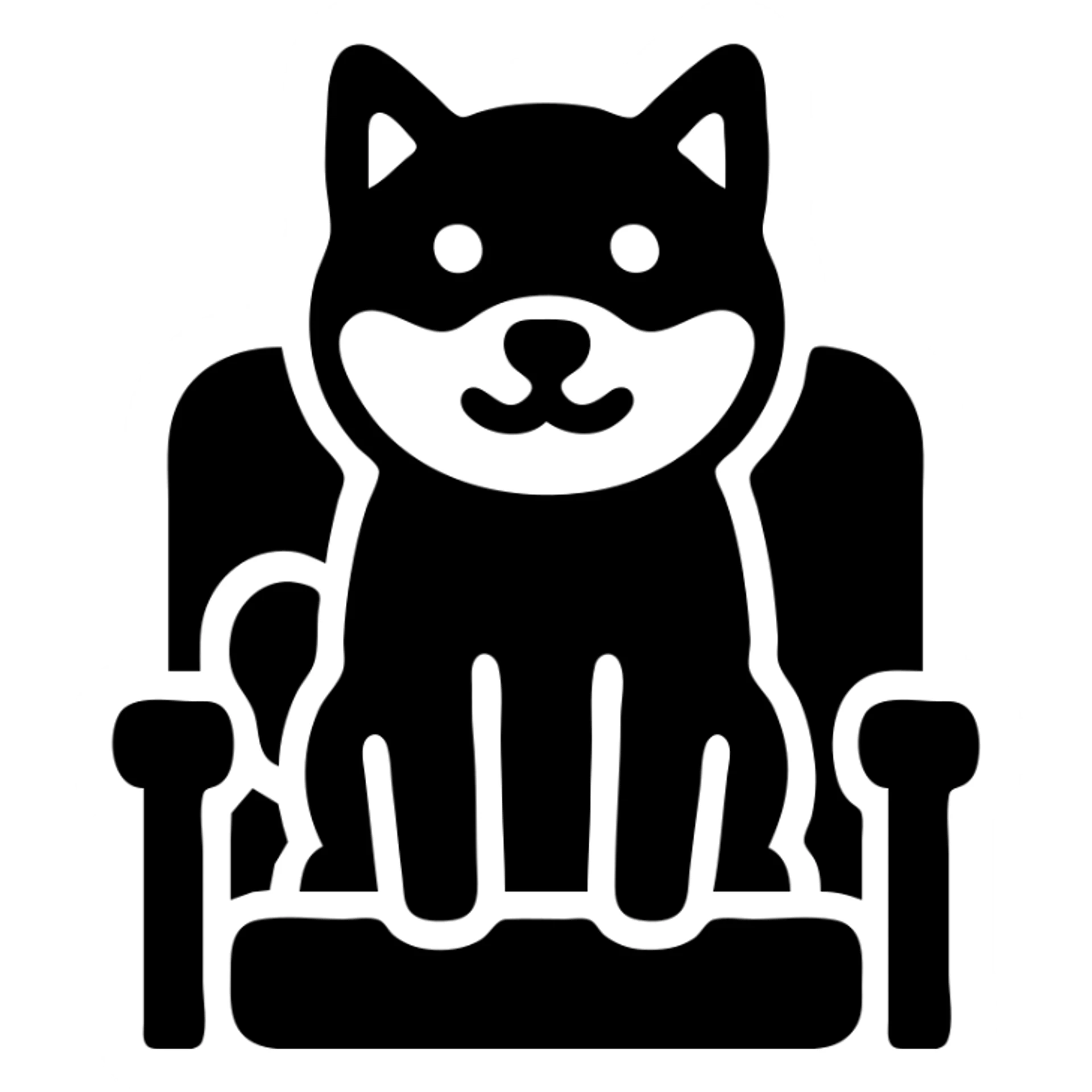 Shiba Inu sitting in a movie theater sticker