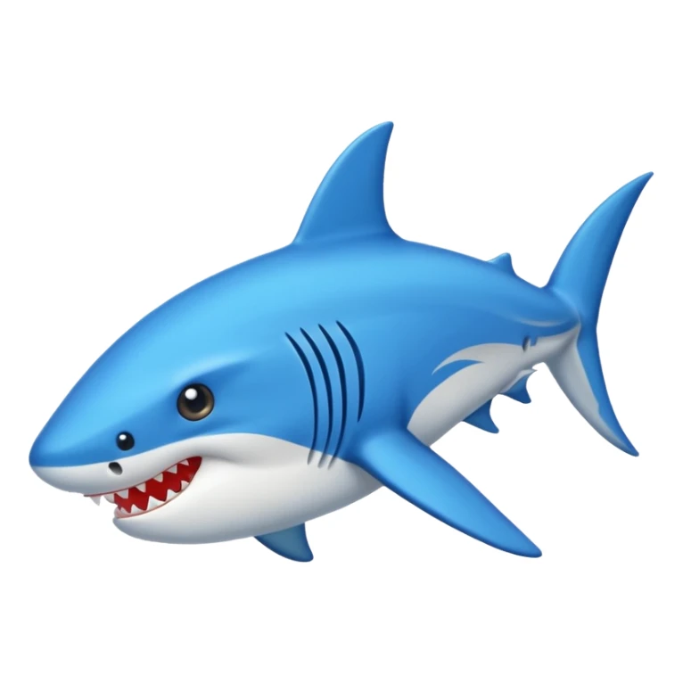 Un tiburón con tenis azules sticker