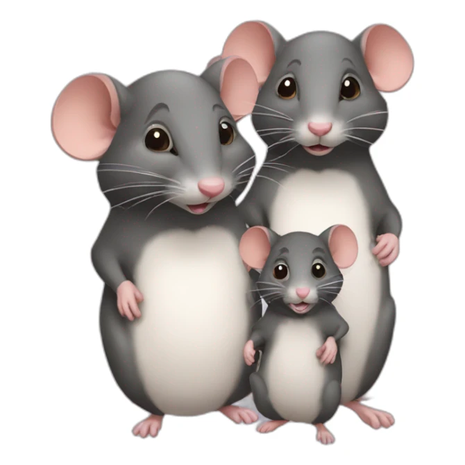 Family of rats sticker