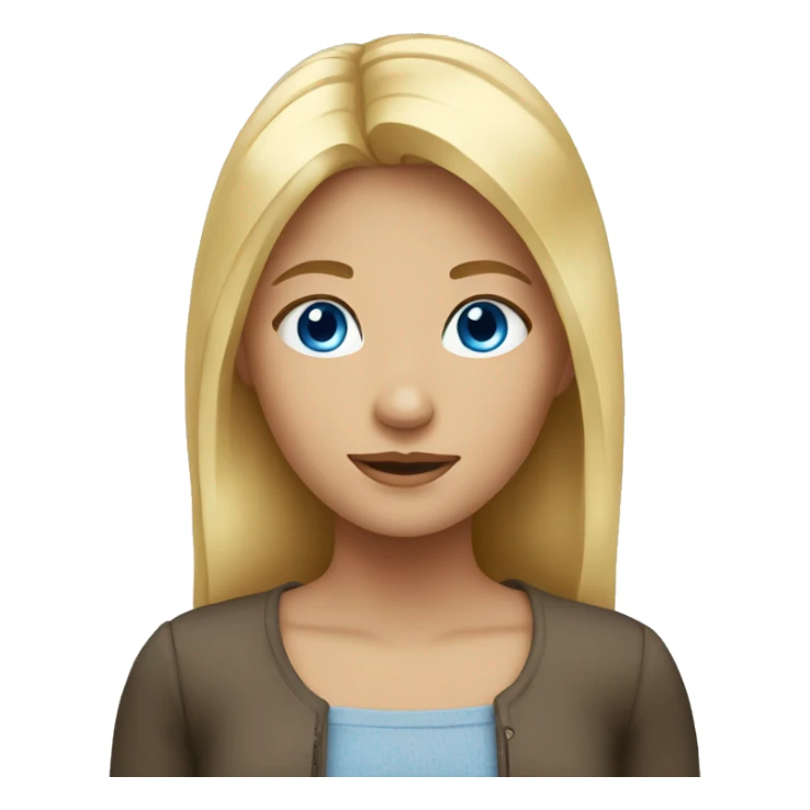Girl with blond Hair and Blue eyes  sticker