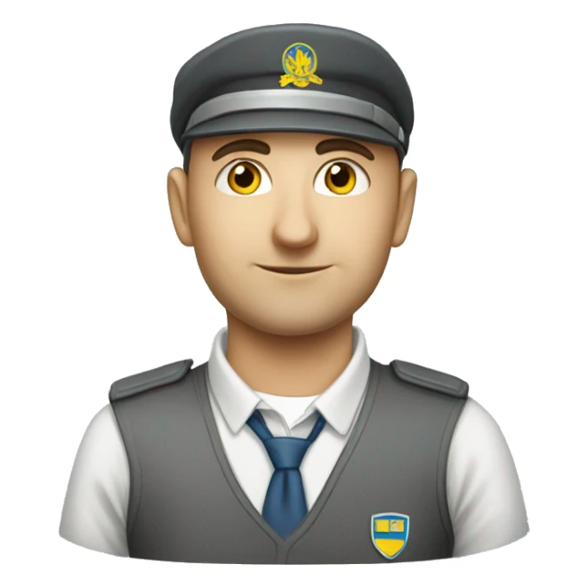 An employee of the Ukrainian Railways sticker