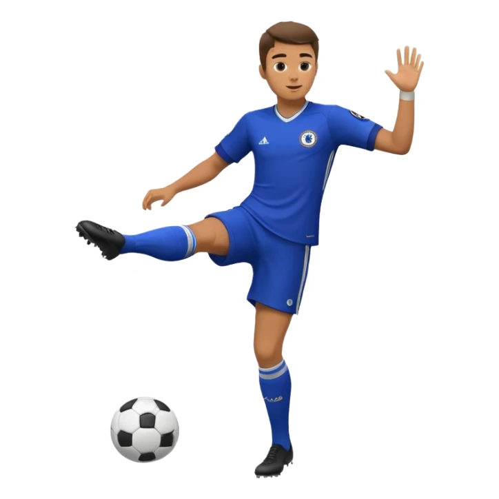 Chelsea FC Soccer player kicking a ball  sticker