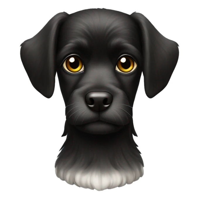 black Belgian Griffon with a white spot on the chest sticker