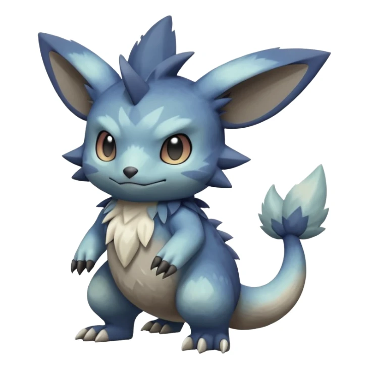 Dusky Muted Smoky Matte Gradient-toned Pokémon-Fakémon-Digimon-Creature, (full body) sticker