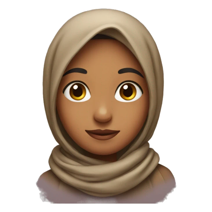 Indian girl wearing scarf sticker