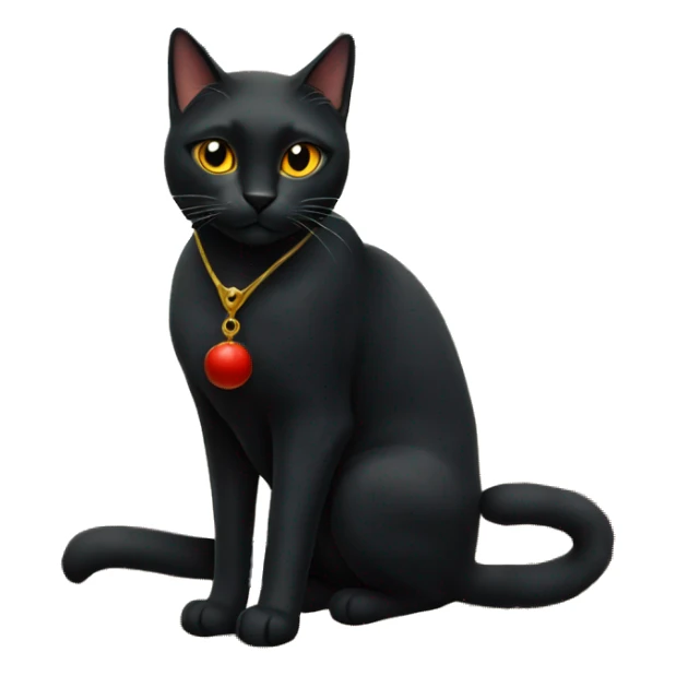 black cat ,  in red dress , astrology  sticker