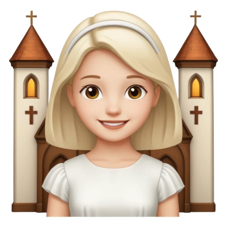 Girl at church  sticker