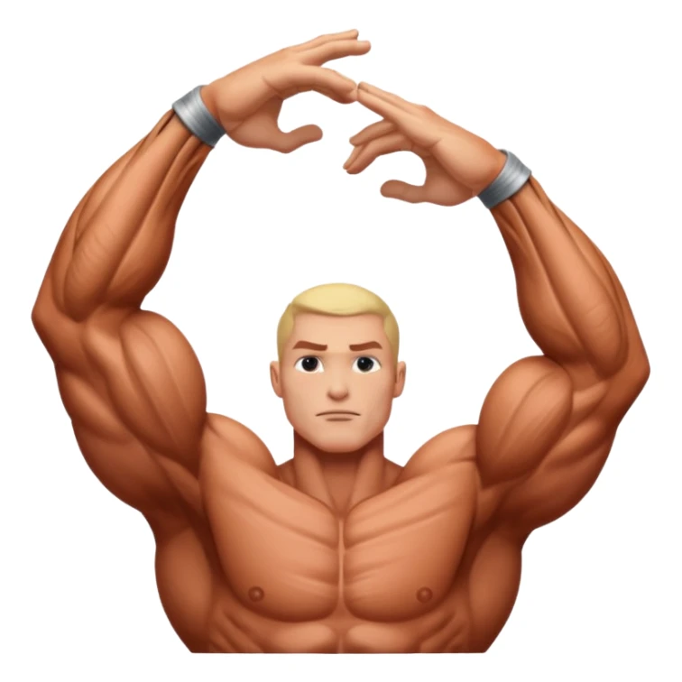 The arm flex but flipped on the vertical axis 💪 sticker