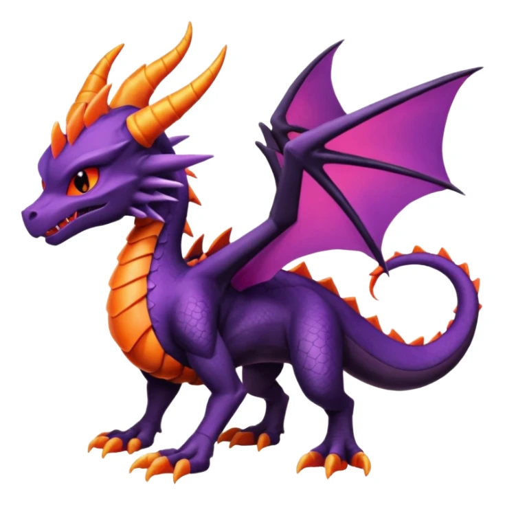 Spyro-Cynder-Yveltal-Fakémon-hybrid-creature (full body)  sticker