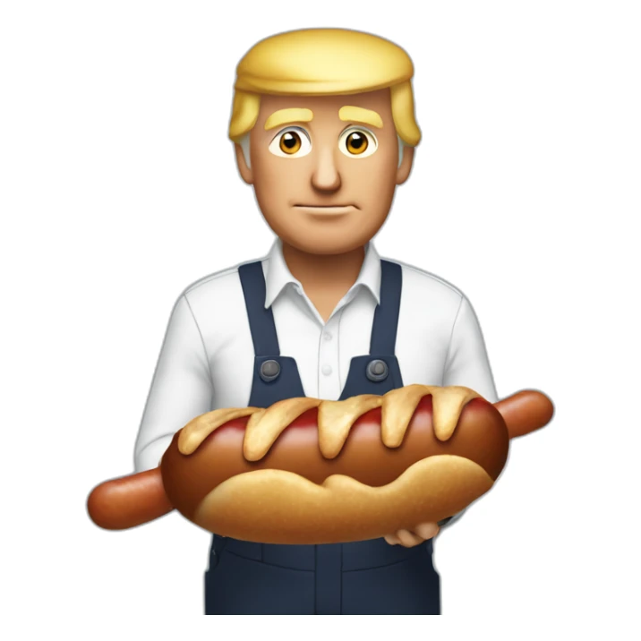 trump-holding-his-sausage sticker