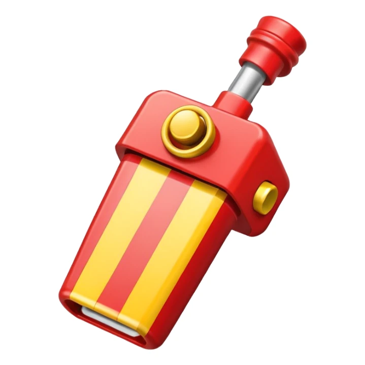 A create a whistlewith tvk image and colour with the colour first red and in center yellow and then red  sticker