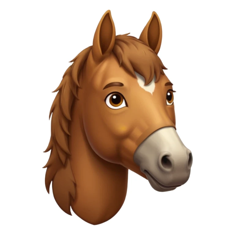 horse with beard and mustache sticker