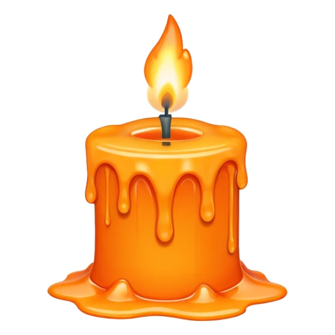 melting candle passage of time. sticker