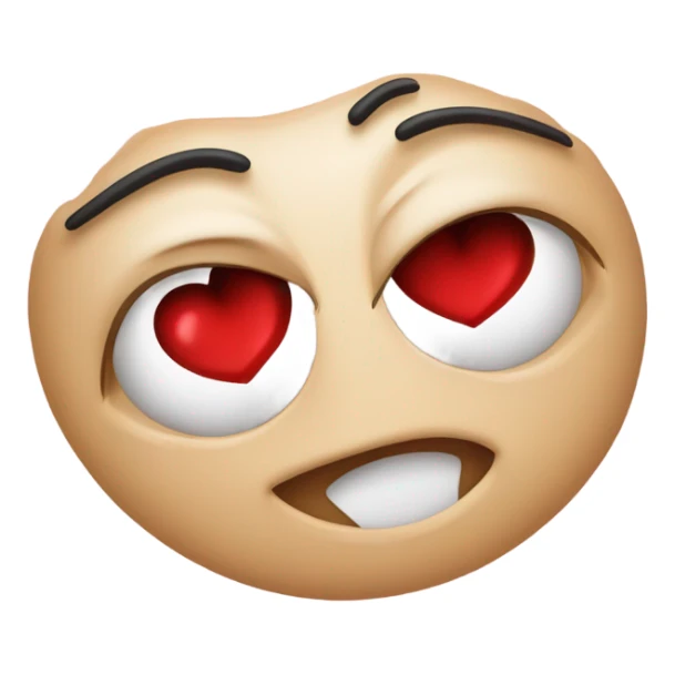 Combined heart eyes and 🤭 sticker