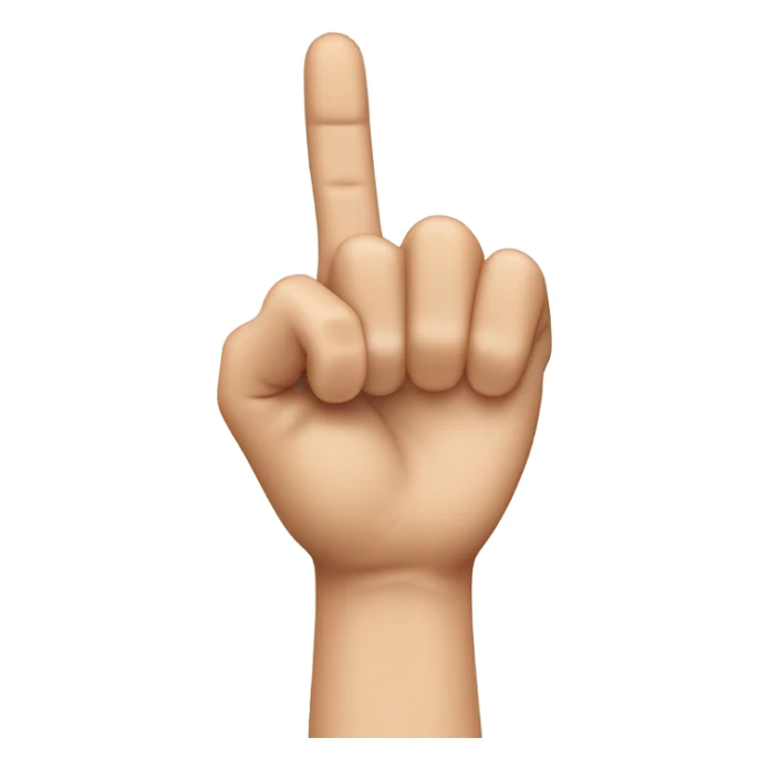 Hand showing by fingers letters d b sticker