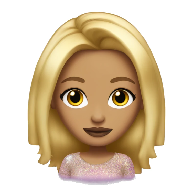 A Bratz with blonde hair and glitter sticker