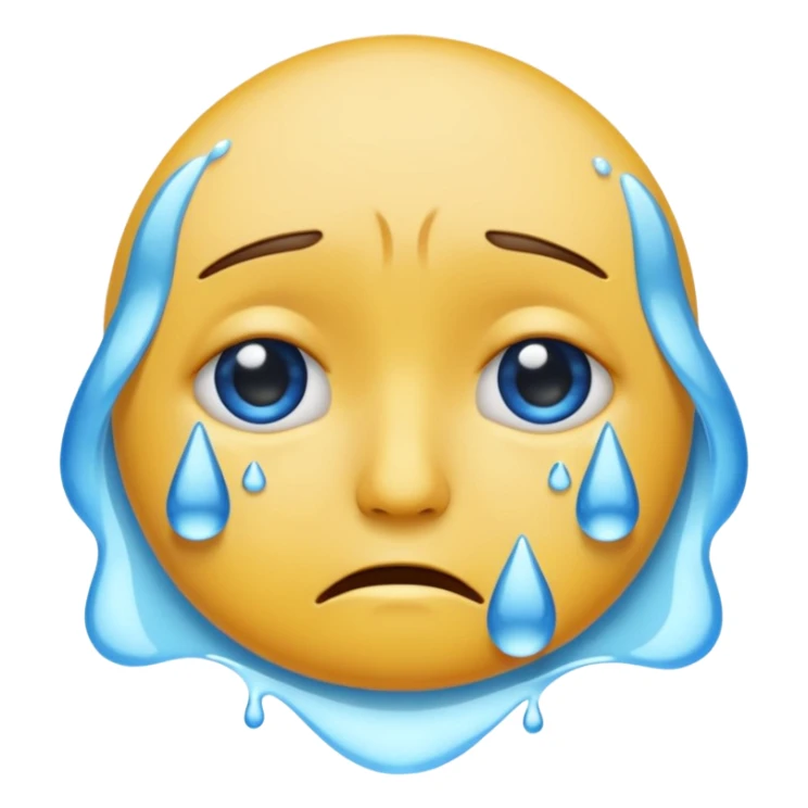 Üzgün gözleri dolan emoji sticker