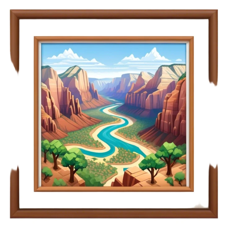 isometric zion national park sticker