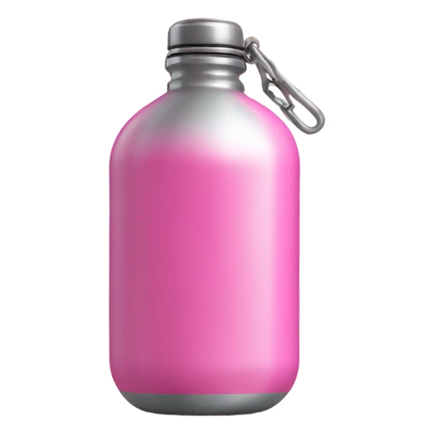 Pink metal water bottle, metal canteen sticker