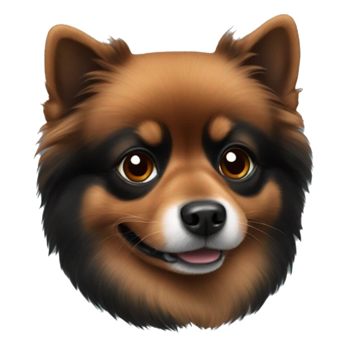Black and red pomeranian sticker